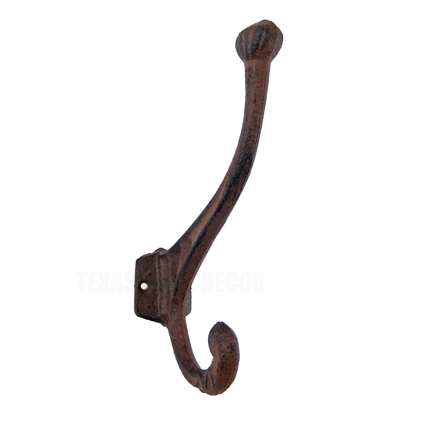 Rustic Cast Iron Vines Double Wall Hooks Towel Hat Coat Purse Hanger (Pack of 4)