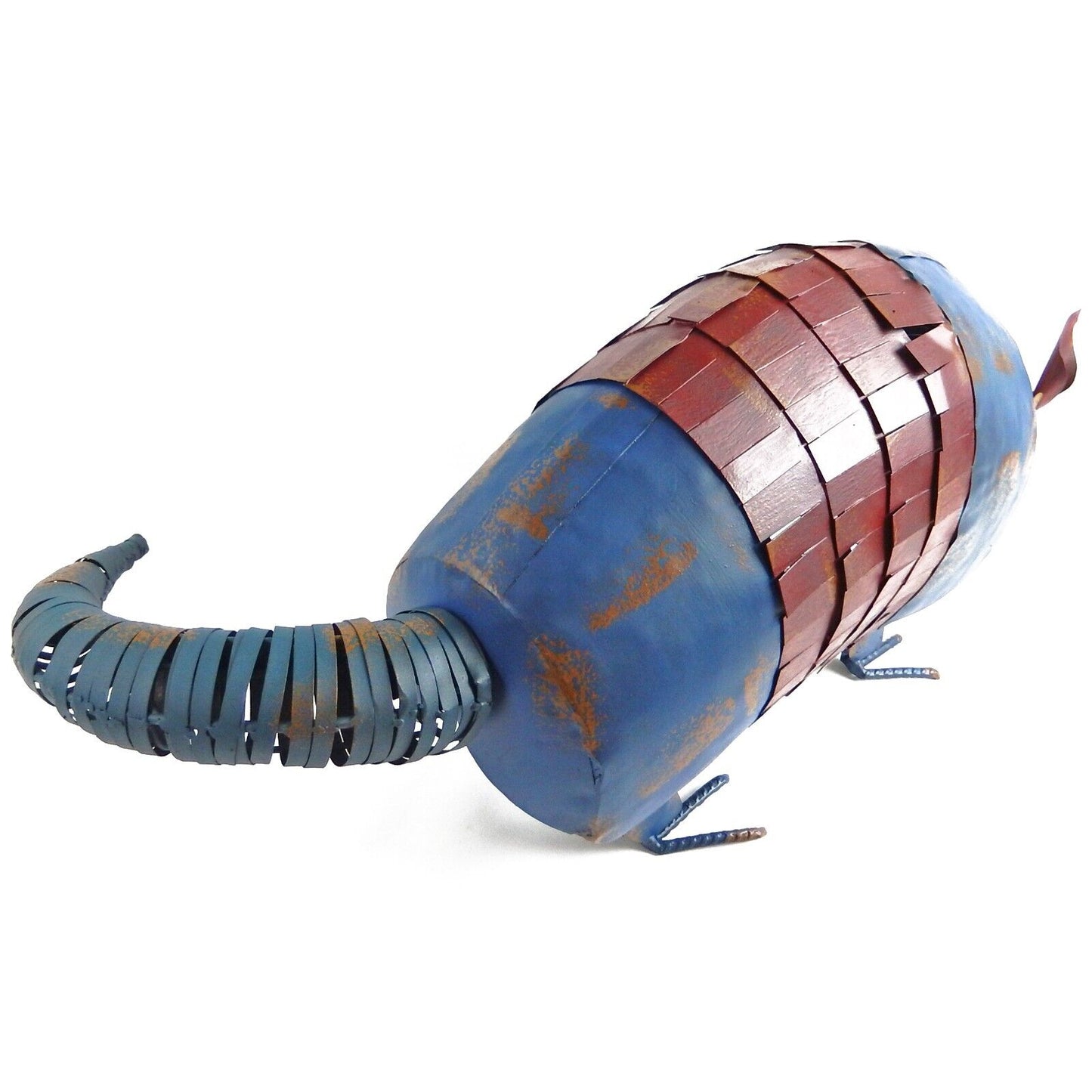 Large Metal Rustic Texas Flag Armadillo Garden Yard Porch Figurine Statue 23 in