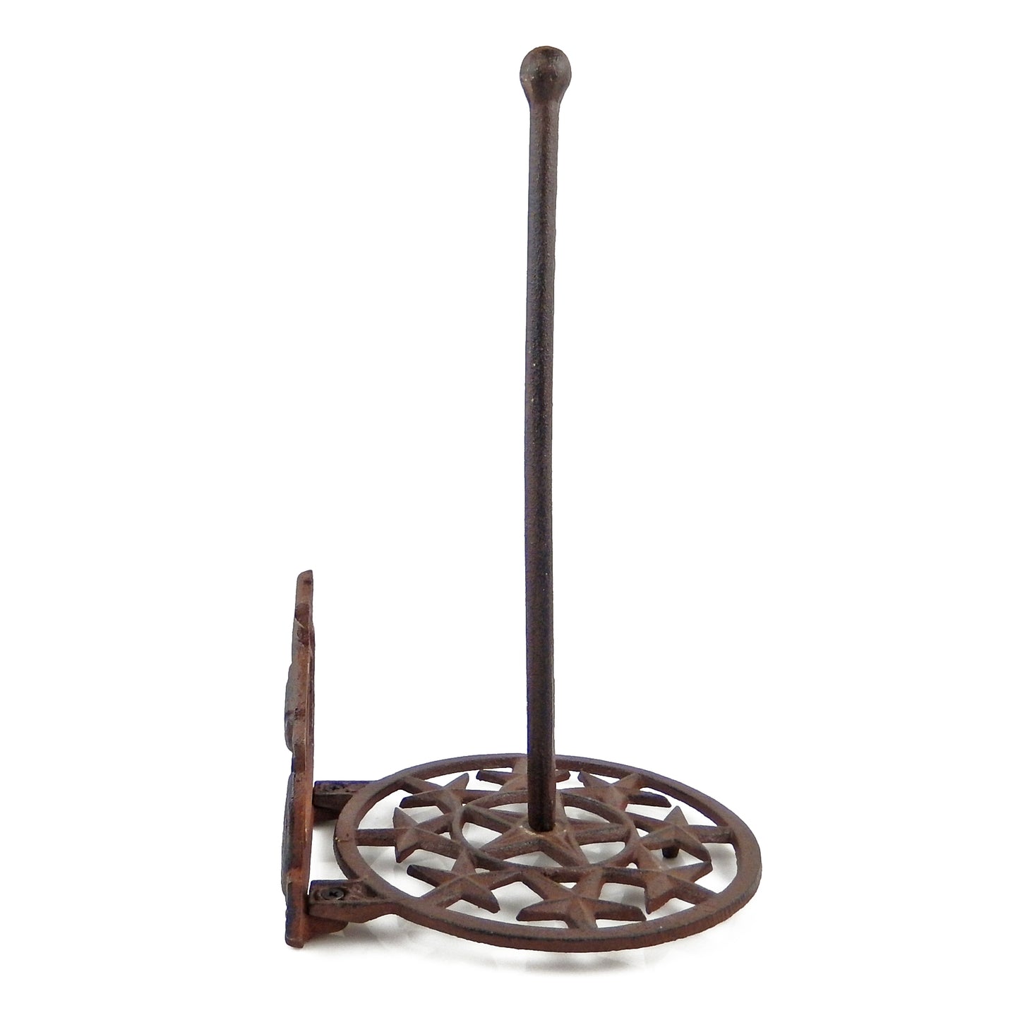 Western Crossed Pistols Stars Paper Towel Holder Cast Iron Rustic Brown Finish