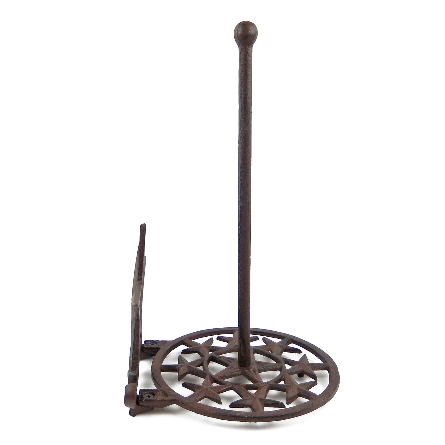Cast Iron Star Paper Towel Holder Dispenser Tabletop Counter Top Rustic Western