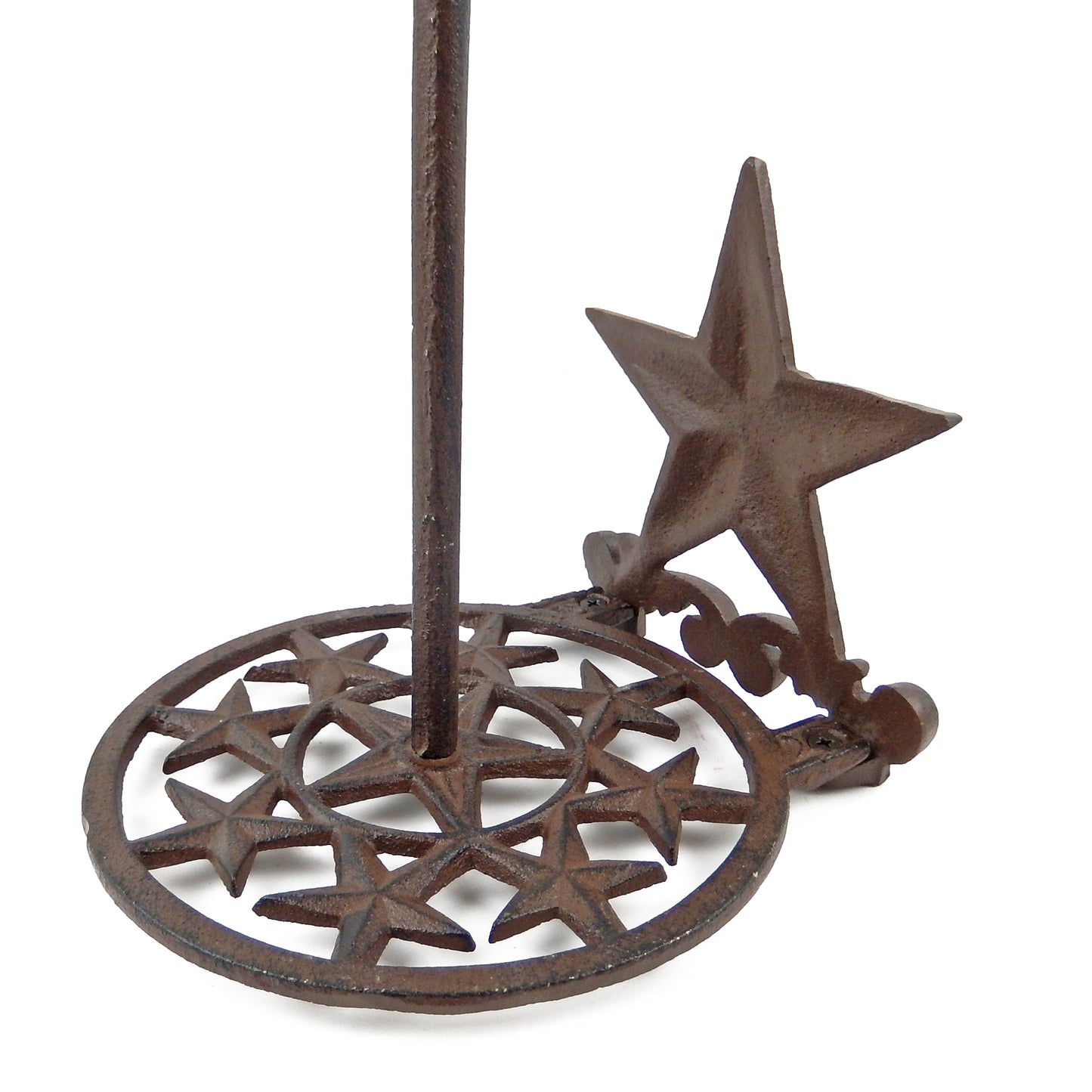 Cast Iron Star Paper Towel Holder Dispenser Tabletop Counter Top Rustic Western