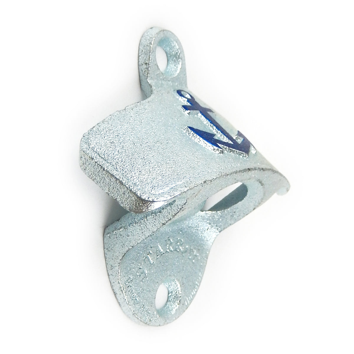 Starr Embossed Blue Anchor Iron Beer Bottle Opener With Plastic Cap Catcher Set
