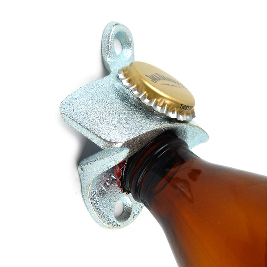 Starr X Jack Daniel's Cap Cast Iron Beer Bottle Opener Wall Mount Zinc Plated