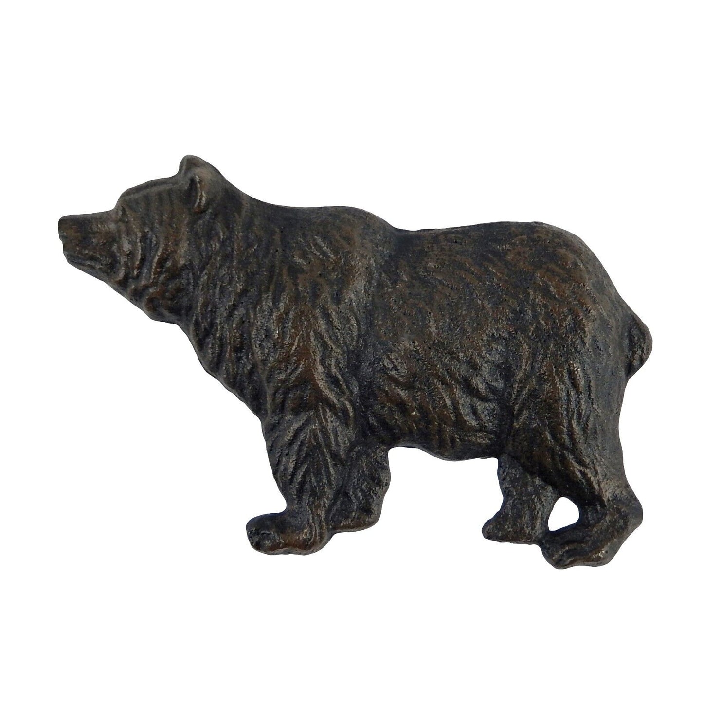 Cast Iron Metal Bear Cabin Lodge Wall Decor Rustic Black Brown Color 7.5 inch