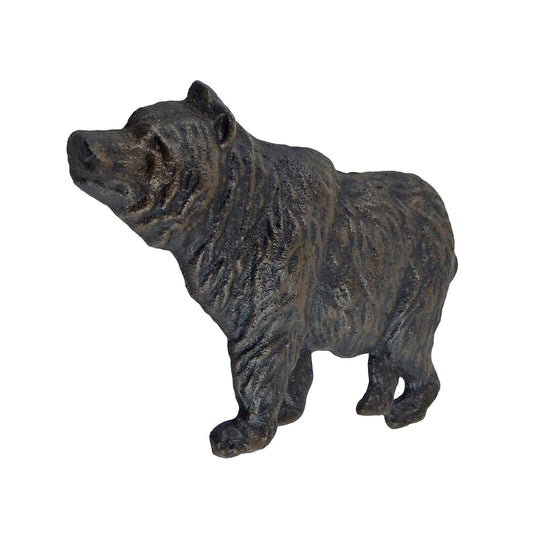 Cast Iron Metal Bear Cabin Lodge Wall Decor Rustic Black Brown Color  7.5 inch