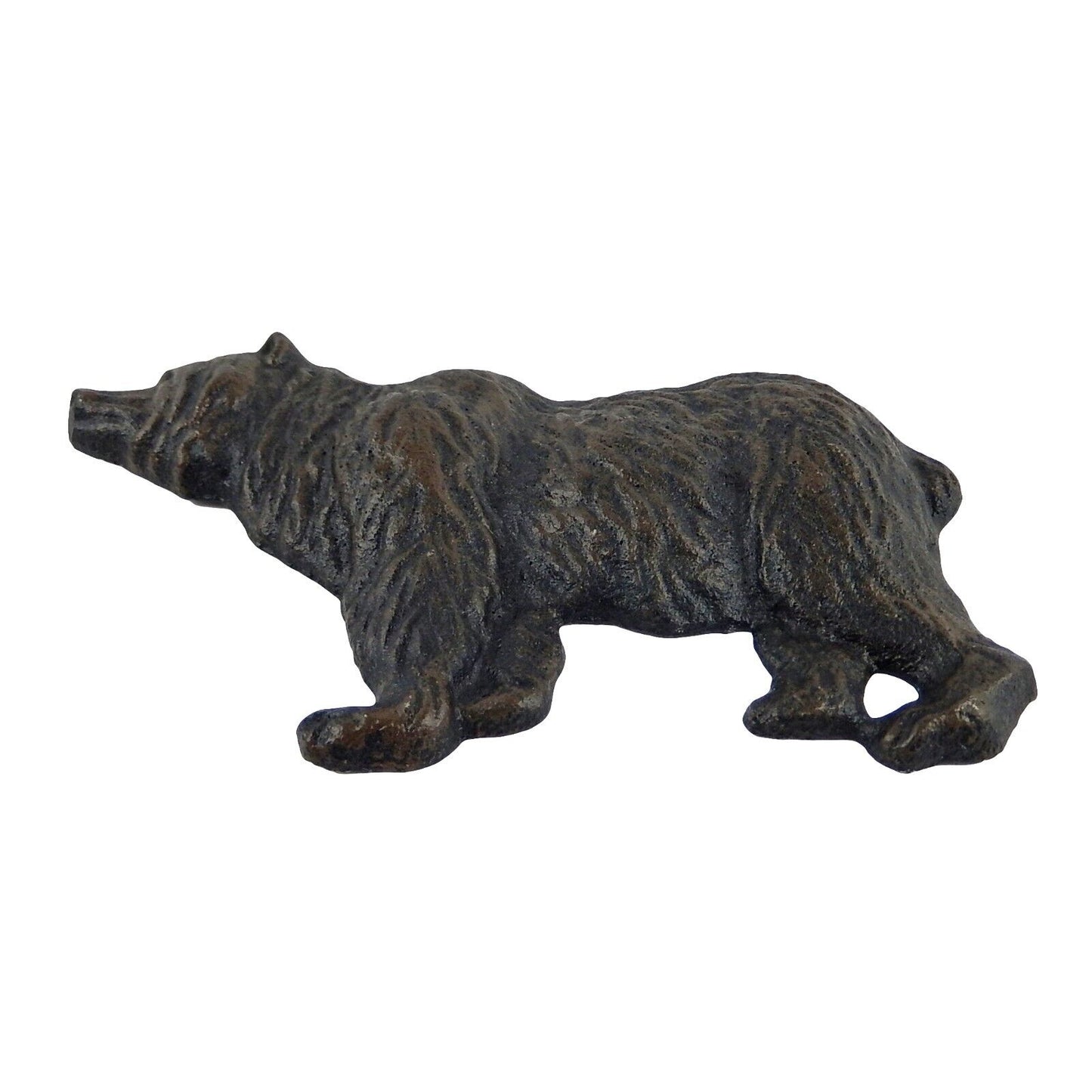 Cast Iron Metal Bear Cabin Lodge Wall Decor Rustic Black Brown Color 7.5 inch
