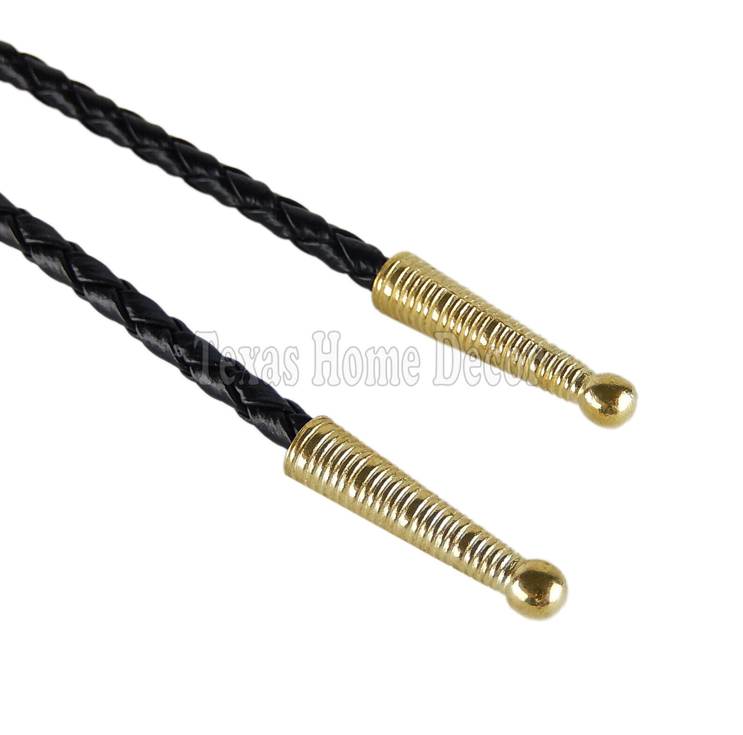 Sheriff Badge Star Bolo Tie Adjustable 36" Cord USA Made Western Gold Tone