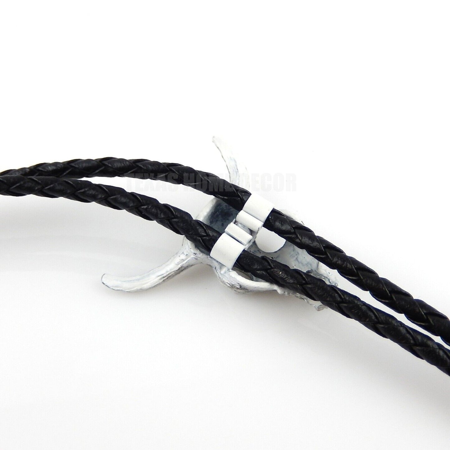 Steer Head Skull Bolo Tie Adjustable 36" Braided Cord USA Made Western Accessory