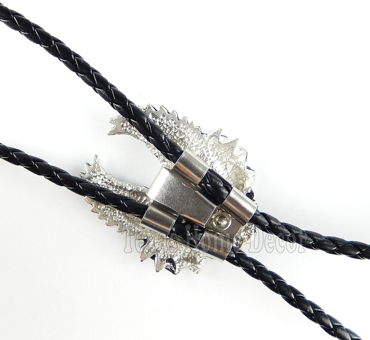 Eagle Bolo Tie Turquoise Star Detailed Tips Adjustable 38" Cord USA Made