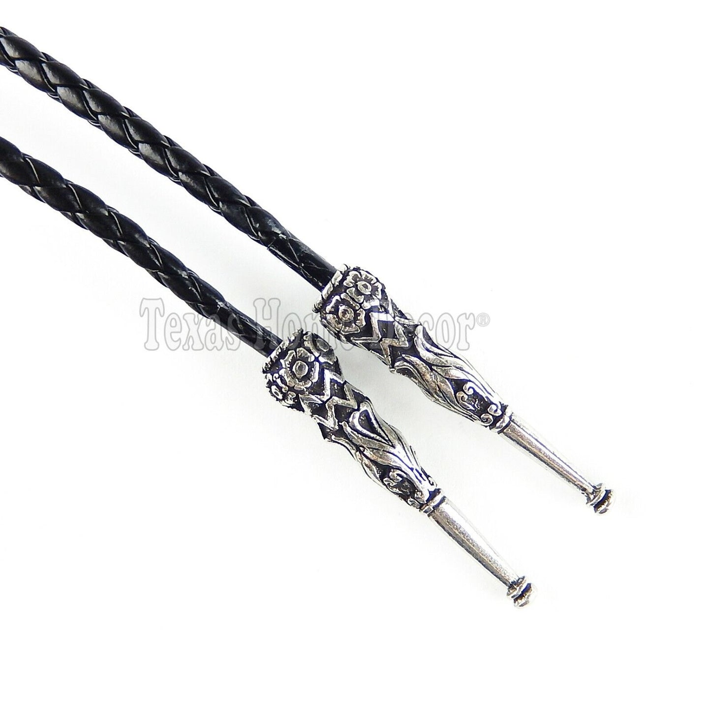 Eagle Bolo Tie Turquoise Star Detailed Tips Adjustable 38" Cord USA Made