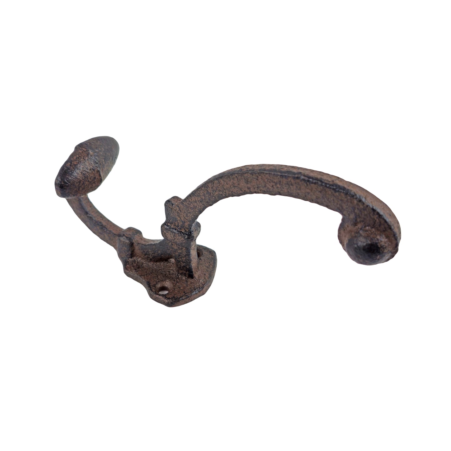 Rustic Double Wall Hook Cast Iron Hat Towel Coat Key Hanger Antique Style