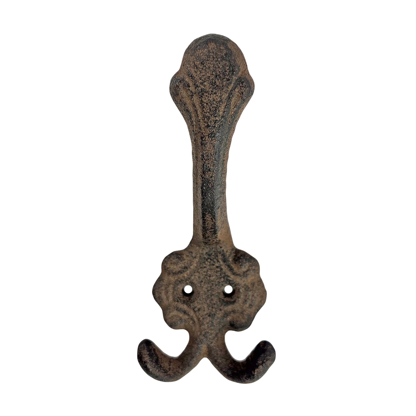 Cast Iron Triple Wall or Door Key Towel Coat Purse Hanger Rustic Antique Style
