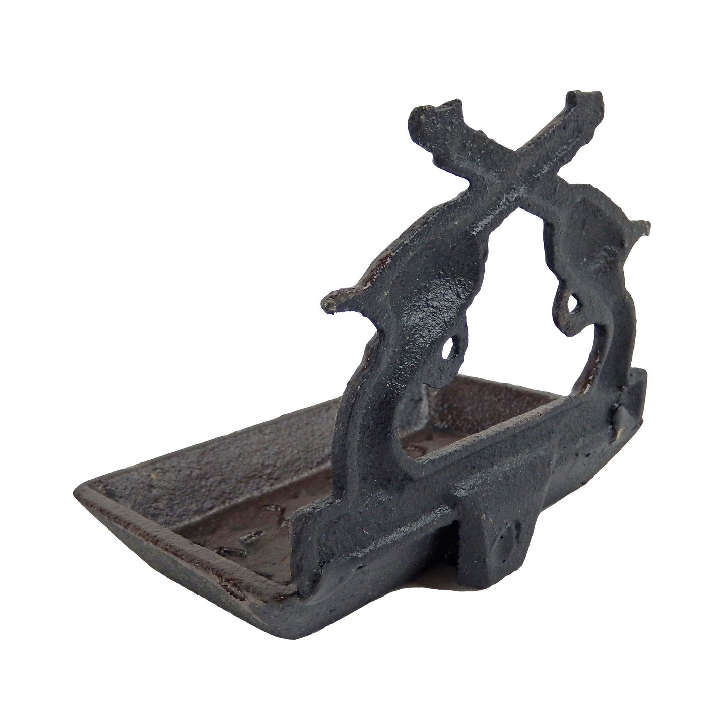 Cast Iron Crossed Pistols Stars Soap Dish Holder Rustic Western Bathroom Decor