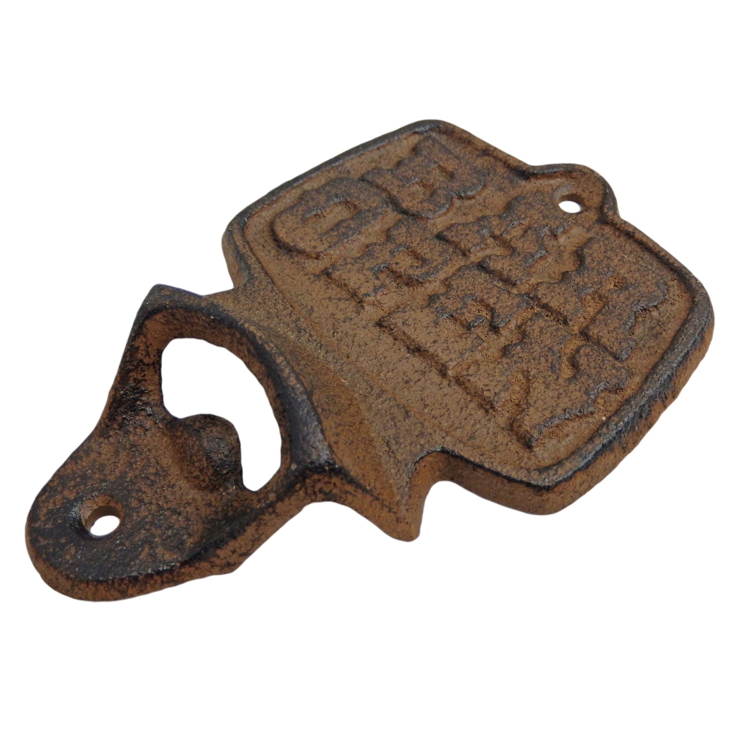 Wild West Cast Iron Bar Open Beer Soda Bottle Opener Wall Mounted Rustic Brown