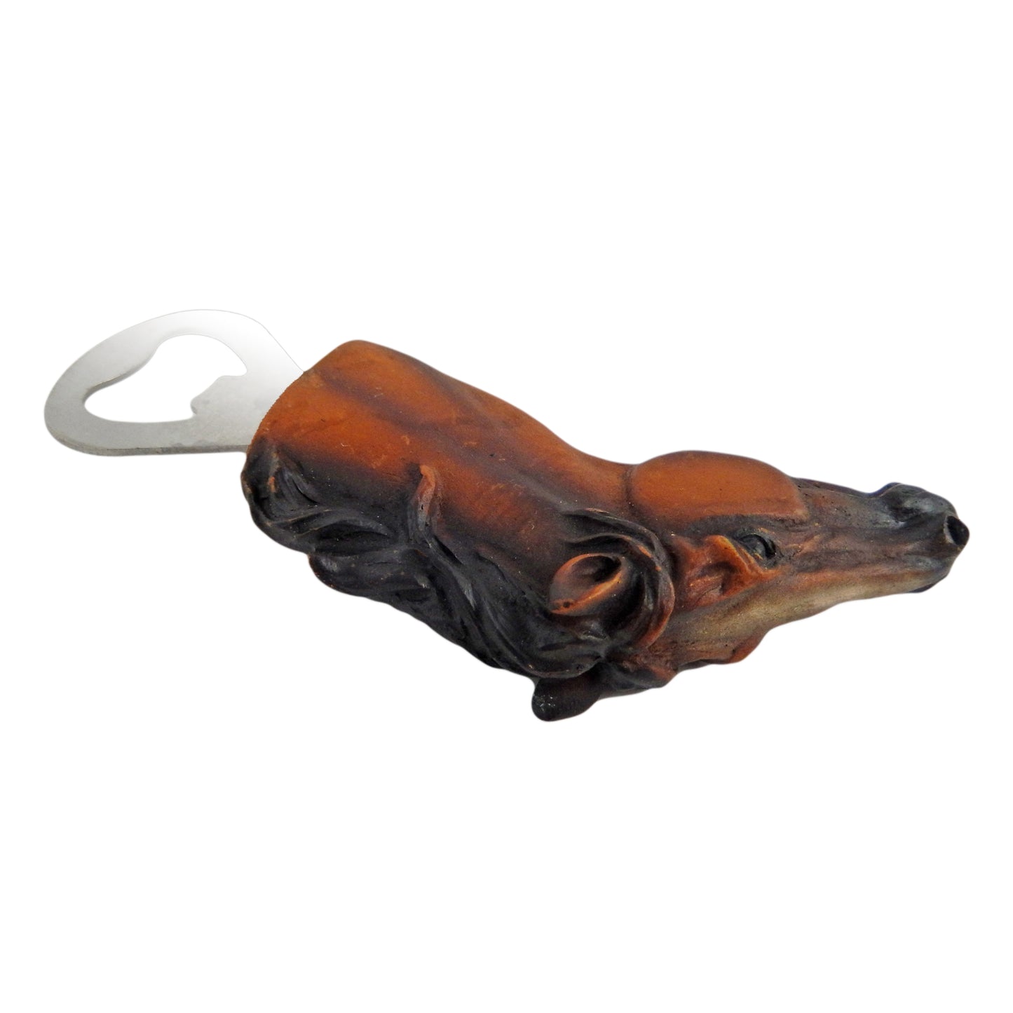 Brown Horse Beer Soda Bottle Opener Hand-Held Western Kitchen Bar Man Cave