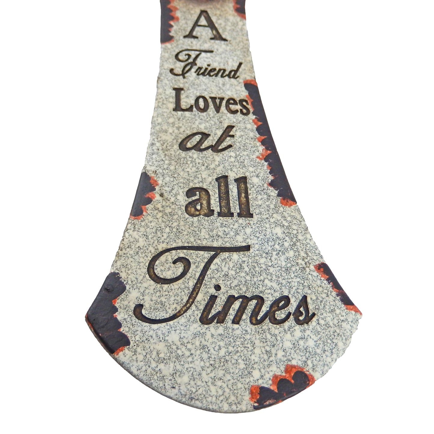 Heart With Jewel Wall Cross Engraved Stone Look Inspirational Joy Hope Grace 19 inch