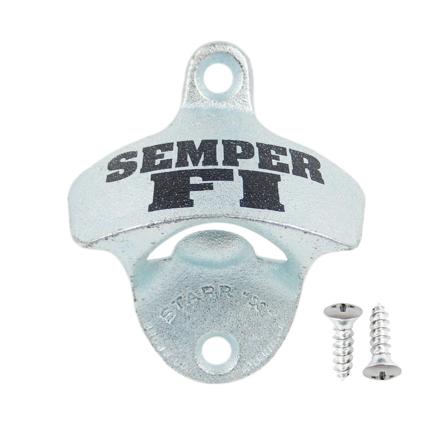 Semper Fi Marines Beer Bottle Opener Wall Mounted Zinc Plated Cast Iron Starr X