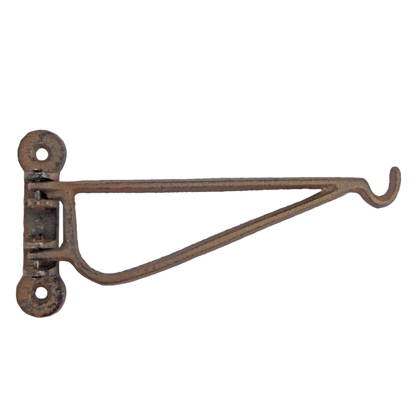 Rustic Cast Iron Swivel Wall Hook Flower Pot Basket Holder Wall Mounted 9 1/4 in