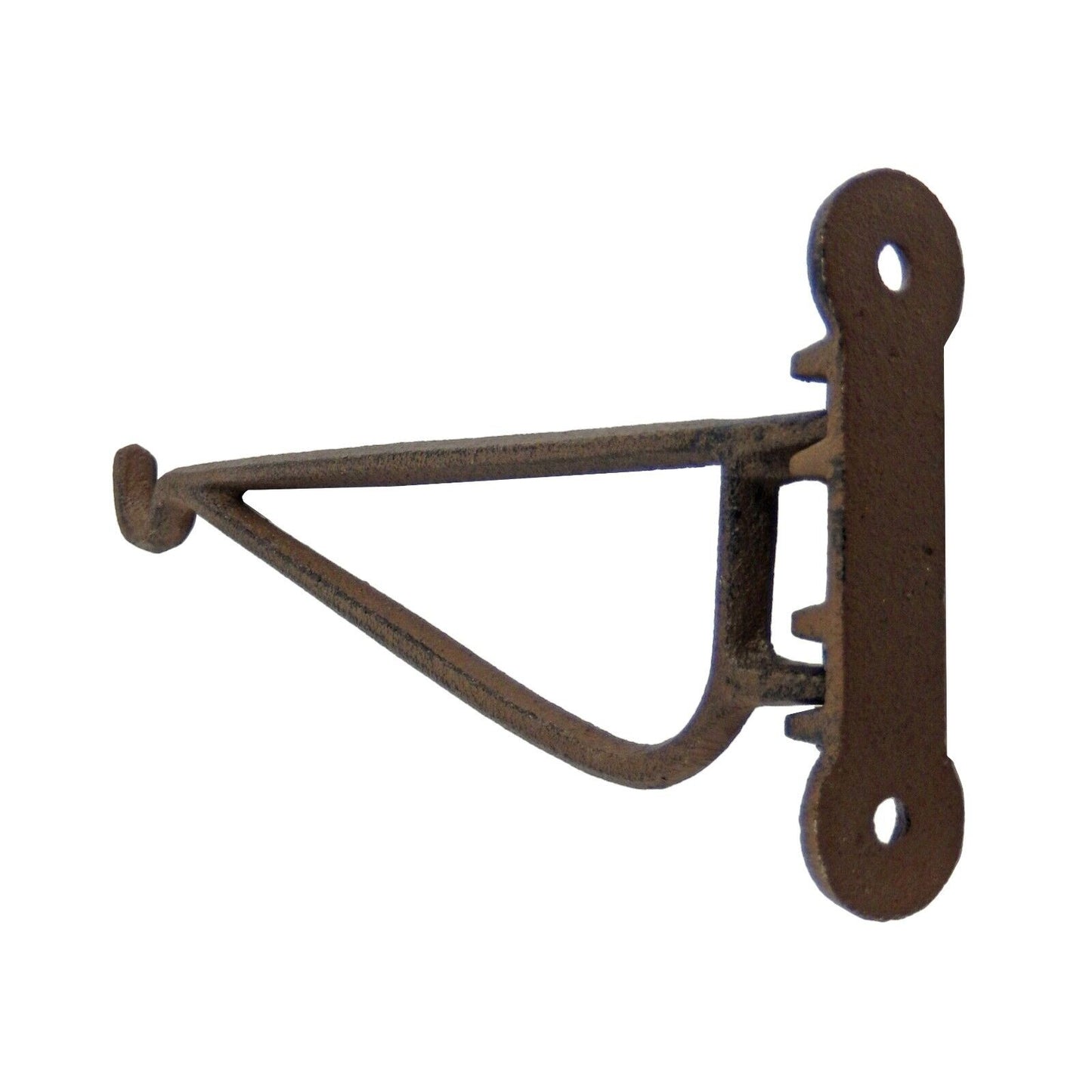 Rustic Cast Iron Swivel Wall Hook Flower Pot Basket Holder Wall Mounted 9 1/4 in