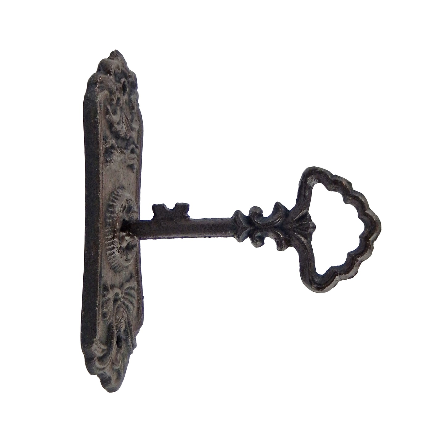 Skeleton Key in Lock Hook Coat Holder Hat Coat Hanger Cast Iron Vintage Style
