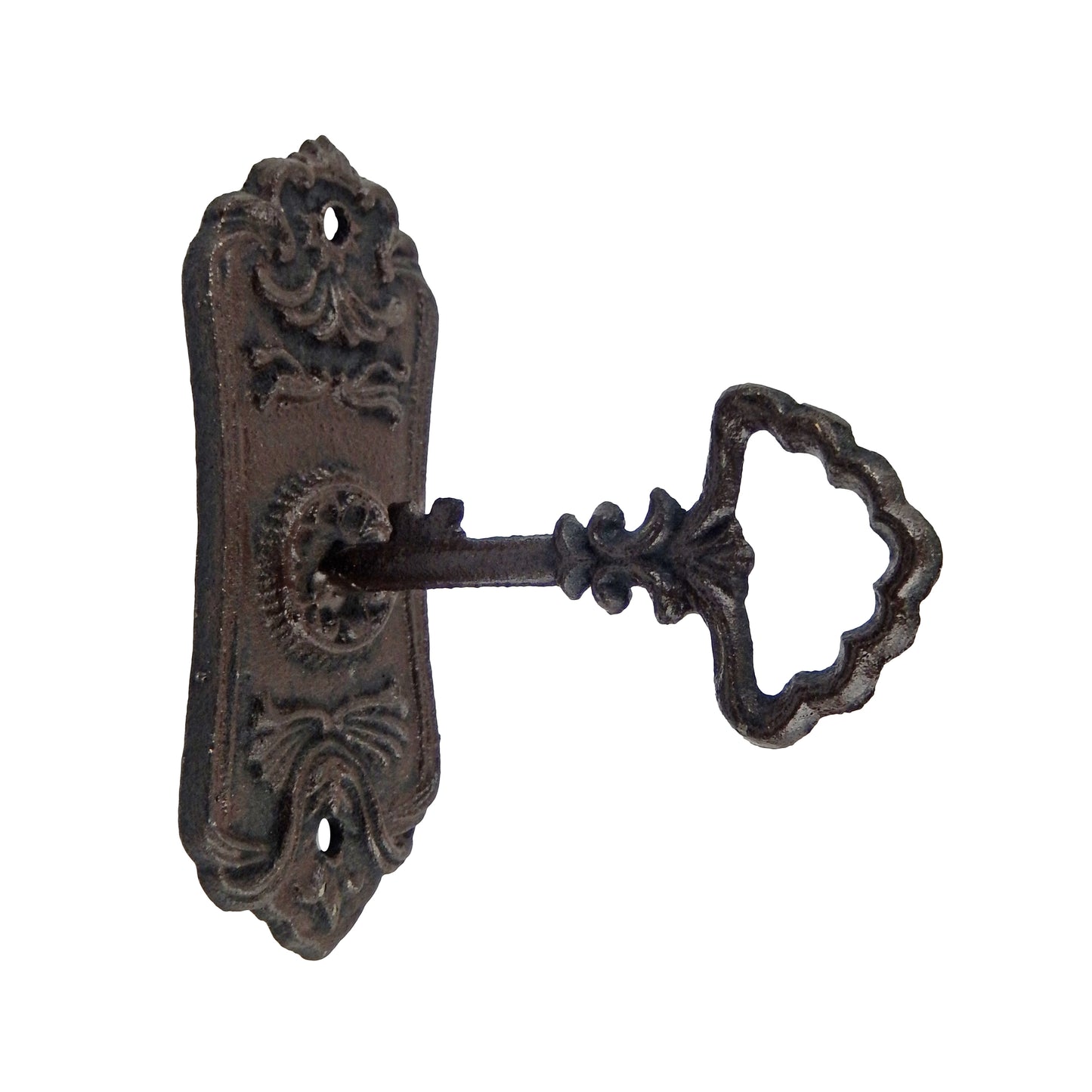 Skeleton Key in Lock Hook Coat Holder Hat Coat Hanger Cast Iron Vintage Style