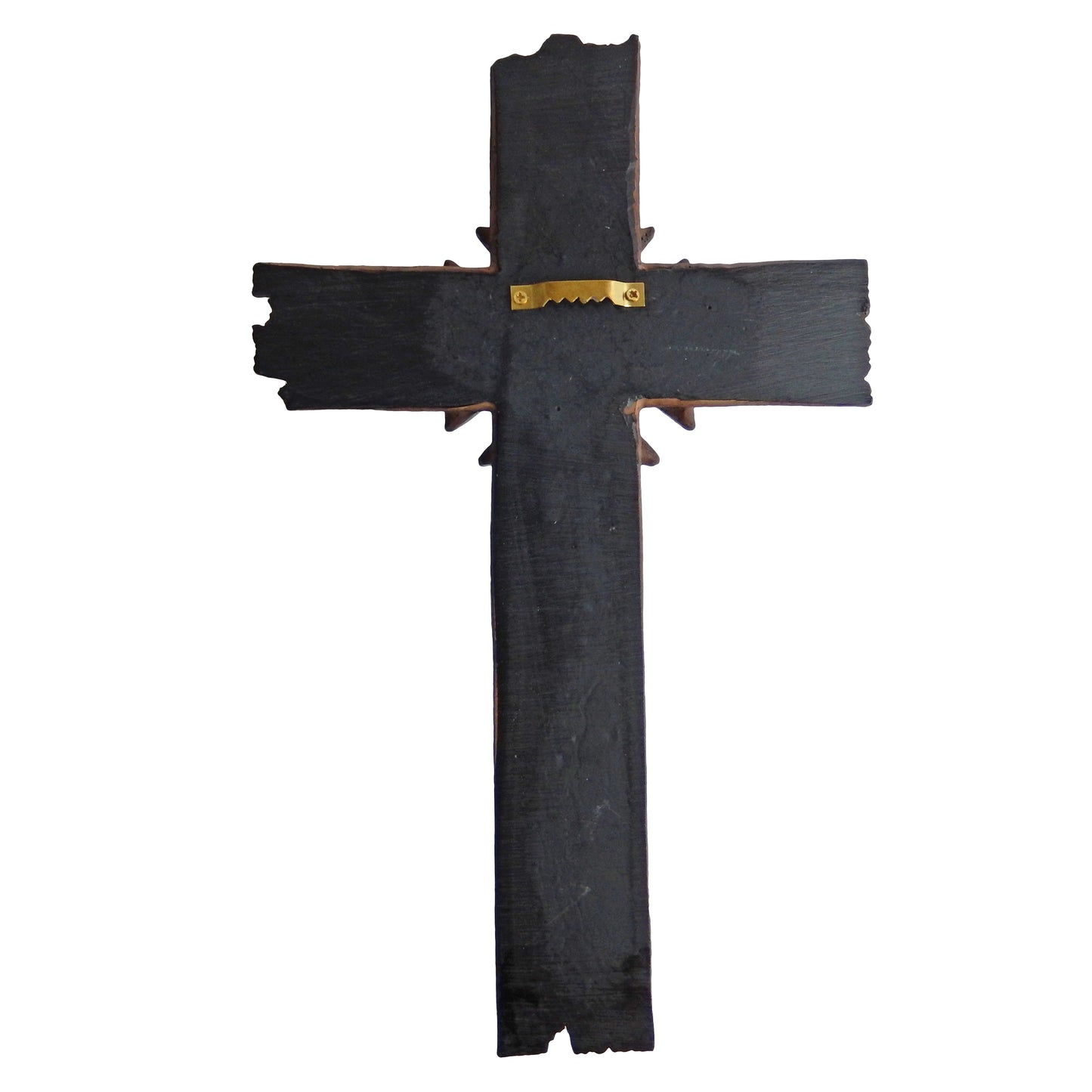 Fireman Religious Wall Cross Rustic Faux Wood Look Stars Maltese Cross 11 1/2 in