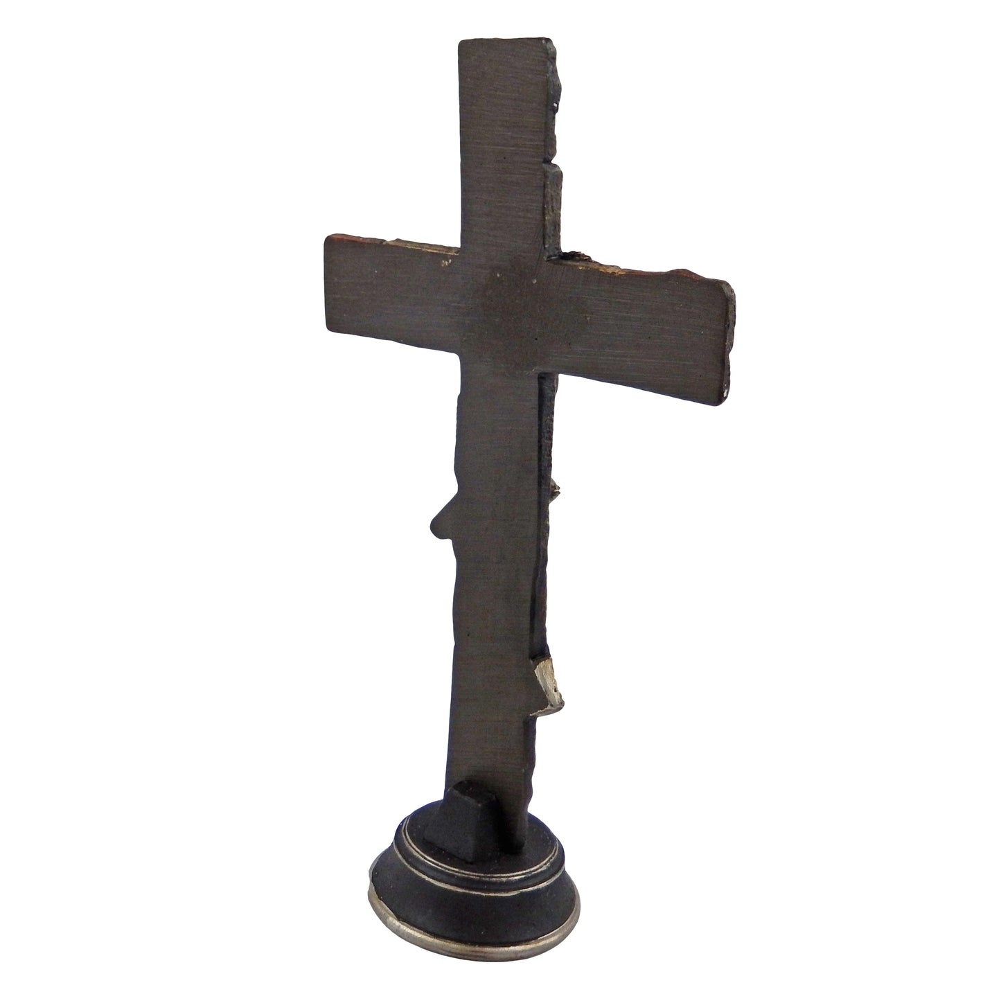 Policeman Standing Pedestal Shelf Cross Inspirational American Eagle Holster 13 inch