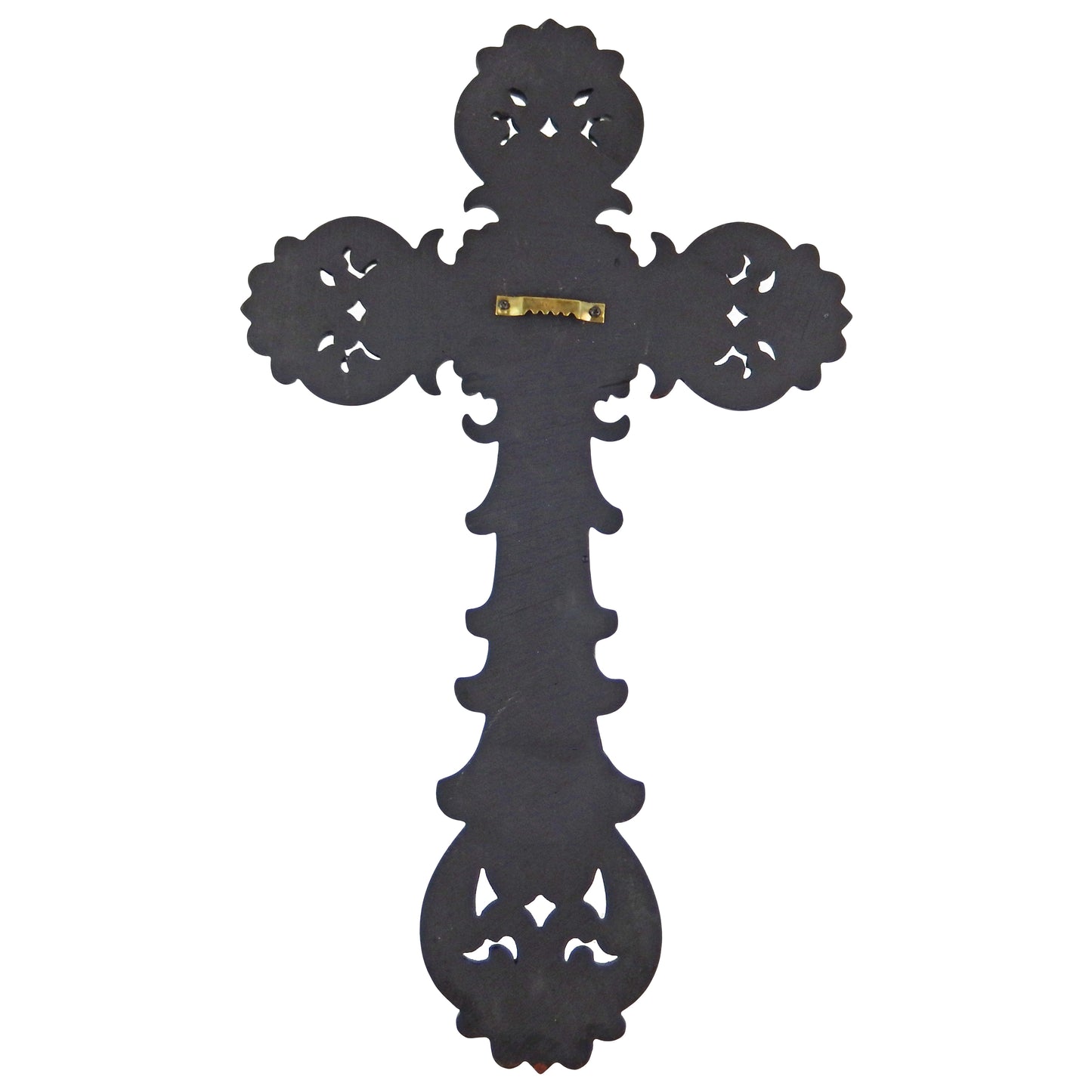 Fleur De Lis Stones Scrolls Decorative Wall Cross Floral Pattern Rhinestones 16 in