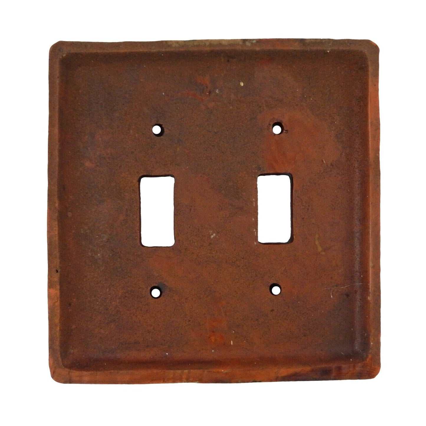 Western Rustic Barbed Wire Wall Plate Cover Double Toggle Switch Wood Look