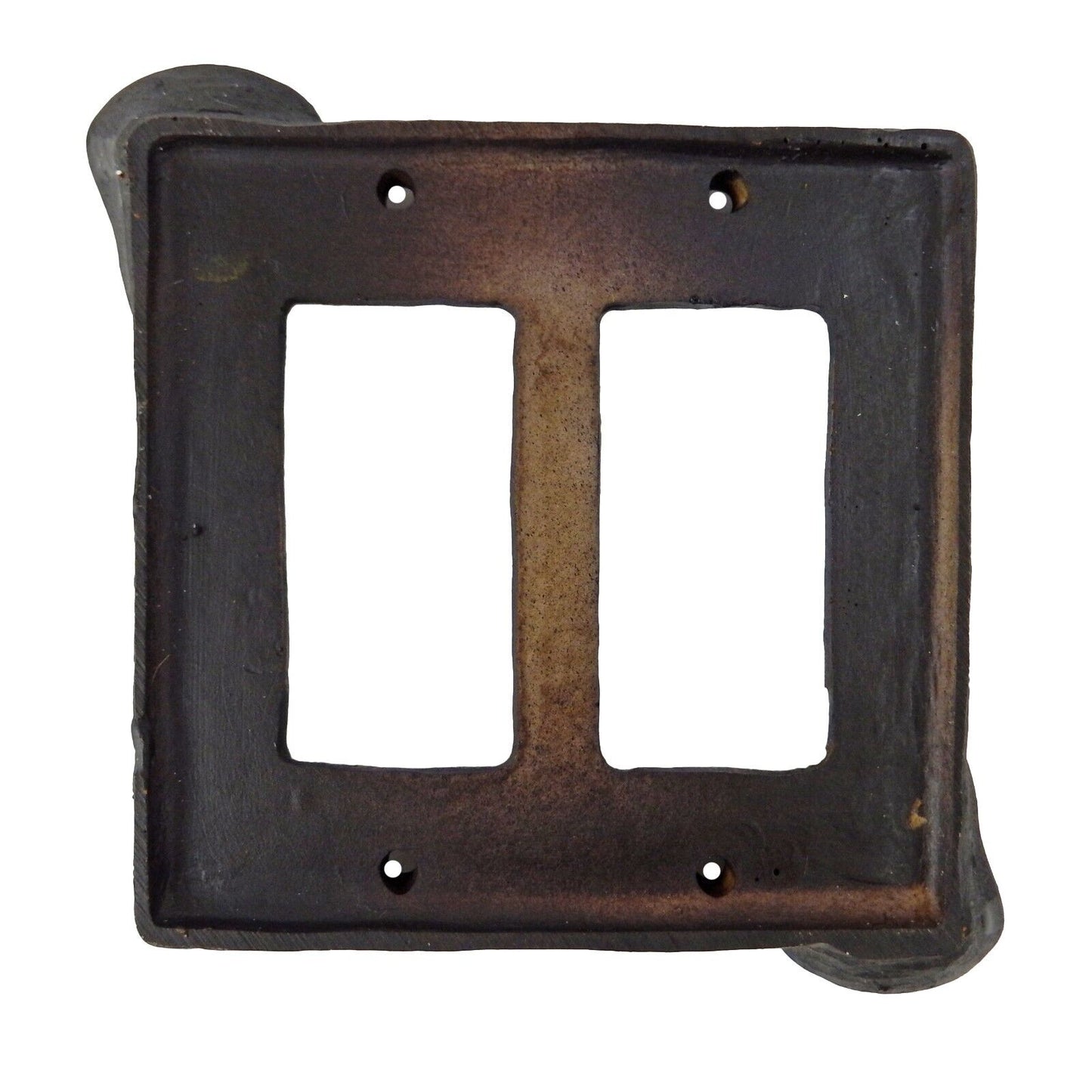 Western Silver Belt Buckle Stars Wall Plate Cover Rustic Double Rocker Switch