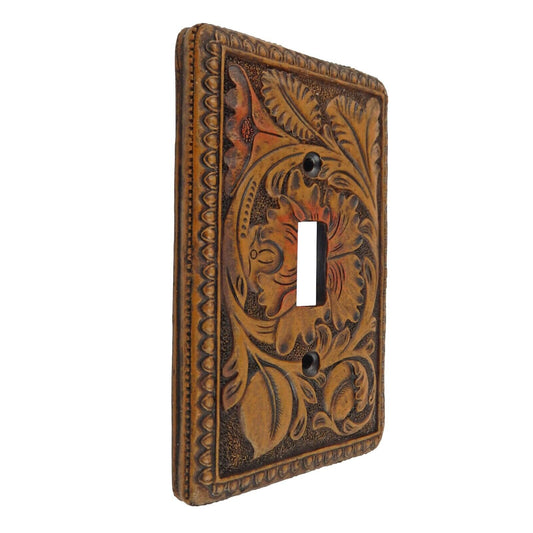 Rustic Western Floral Pattern Wall Plate Cover Single Toggle Switch