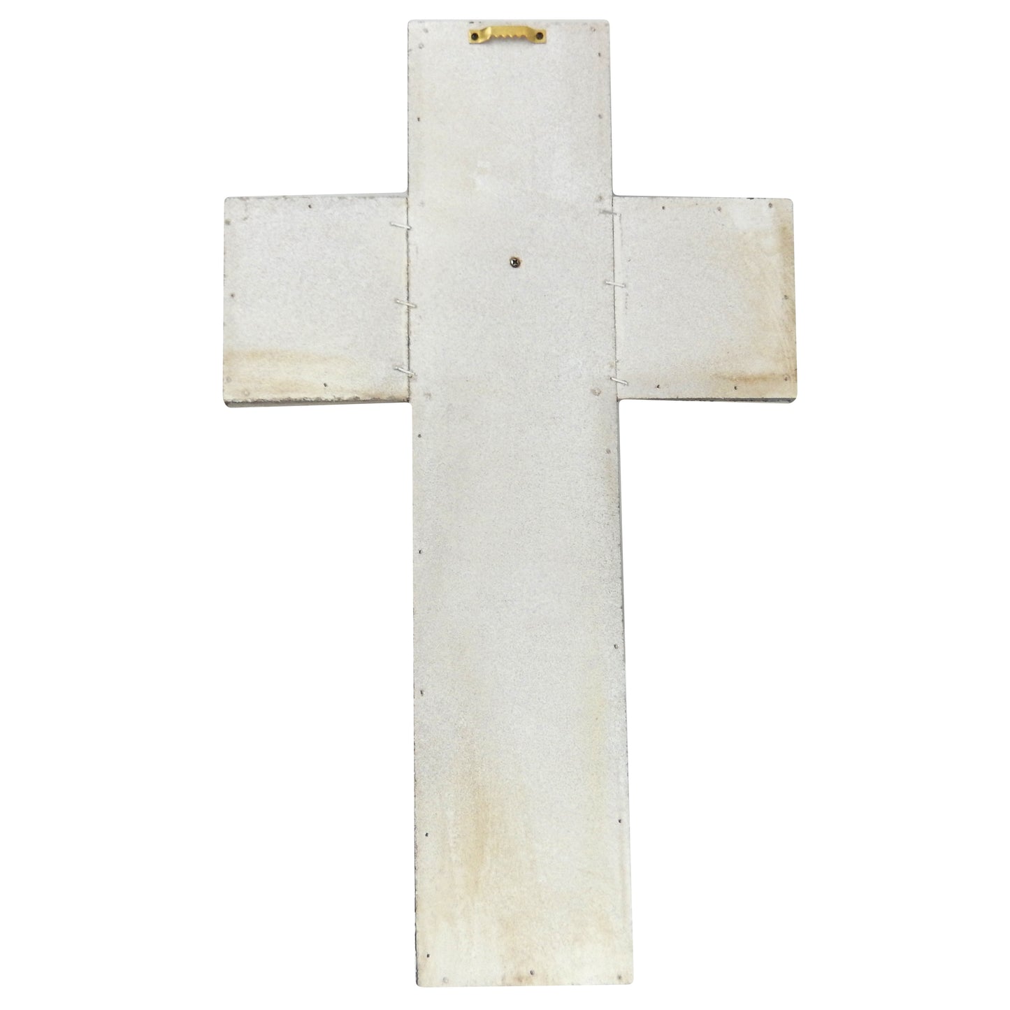 Collage Decorative Wall Cross Turquoise Wooden Body Silver Crosses 20 inch