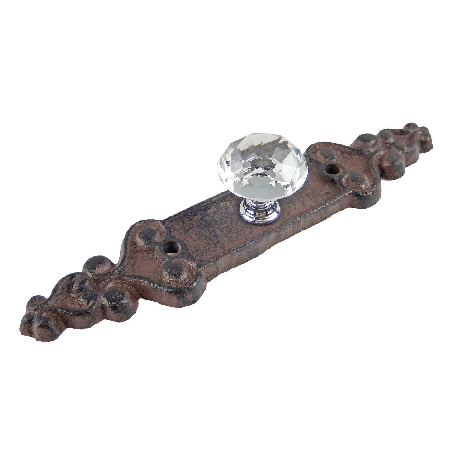 Crystal Door Handle Pull Cast Iron Fleur De Lis Cabinet Drawer Knob