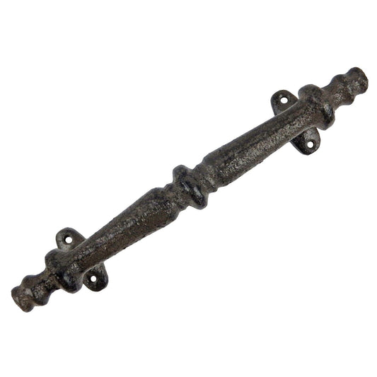 Large Cast Iron Door Handle Pull Heavy Duty Garage Shed Outdoor Gate Brown 9 in