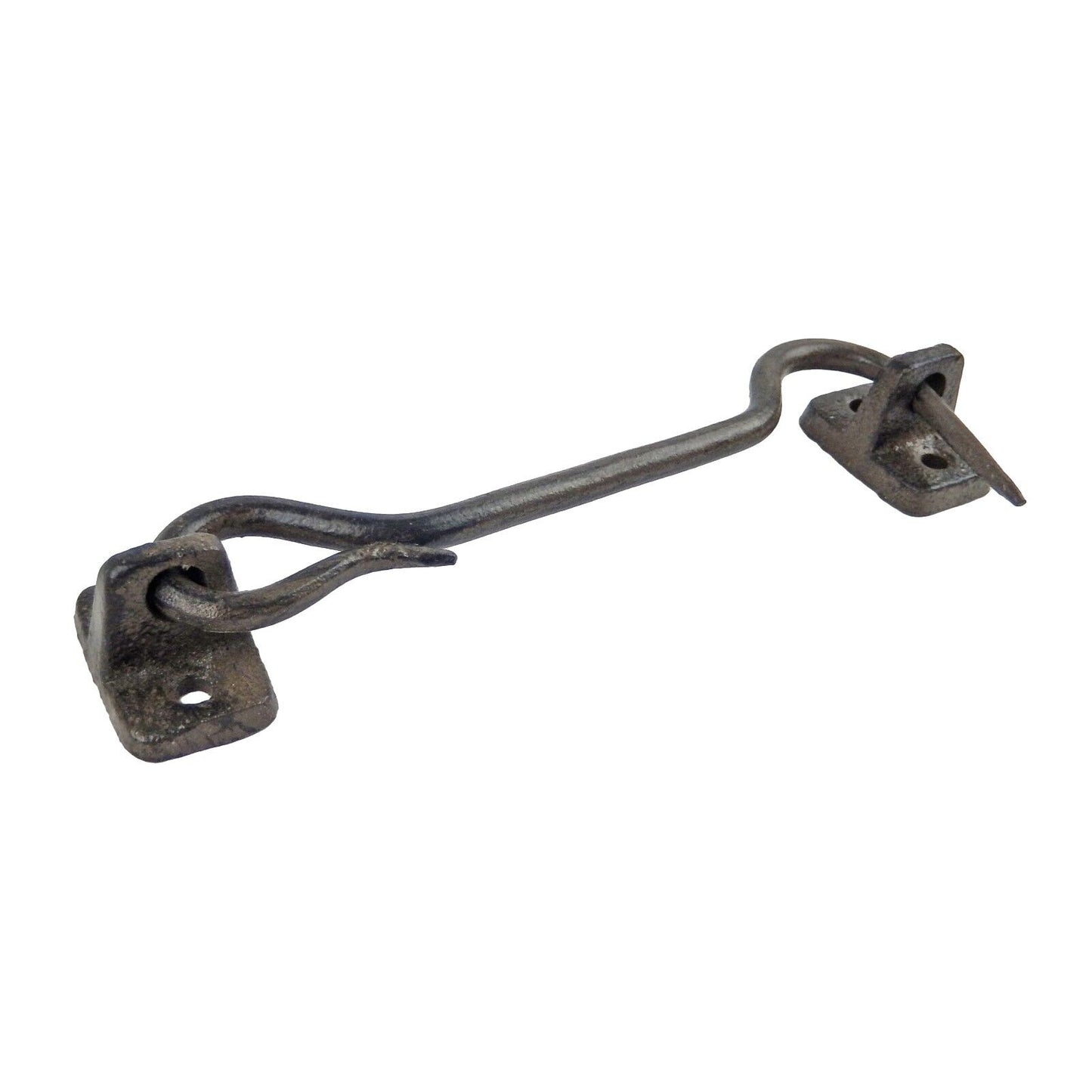 Swivel Door Latch Hasp Wrought Iron Gate Hardware Antique Style Brown 6 inch Arm