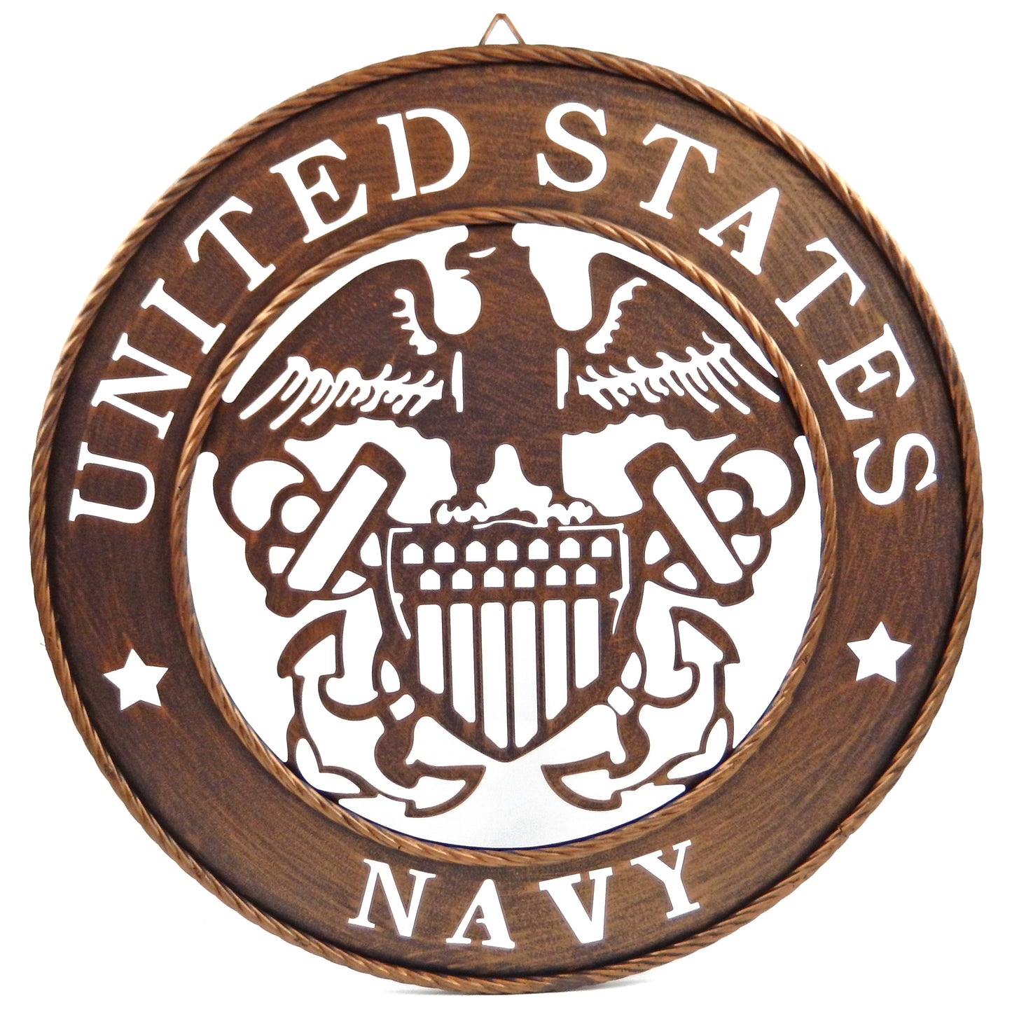 Metal United States Military Wall Decor Signs All Branches Brushed Bronze 17.5"
