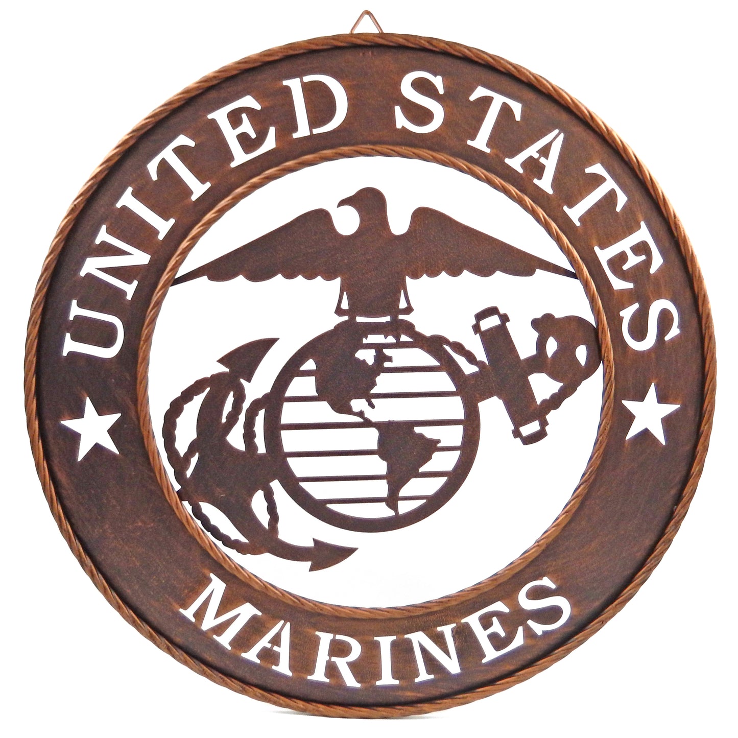 Metal United States Military Wall Decor Signs All Branches Brushed Bronze 17.5"