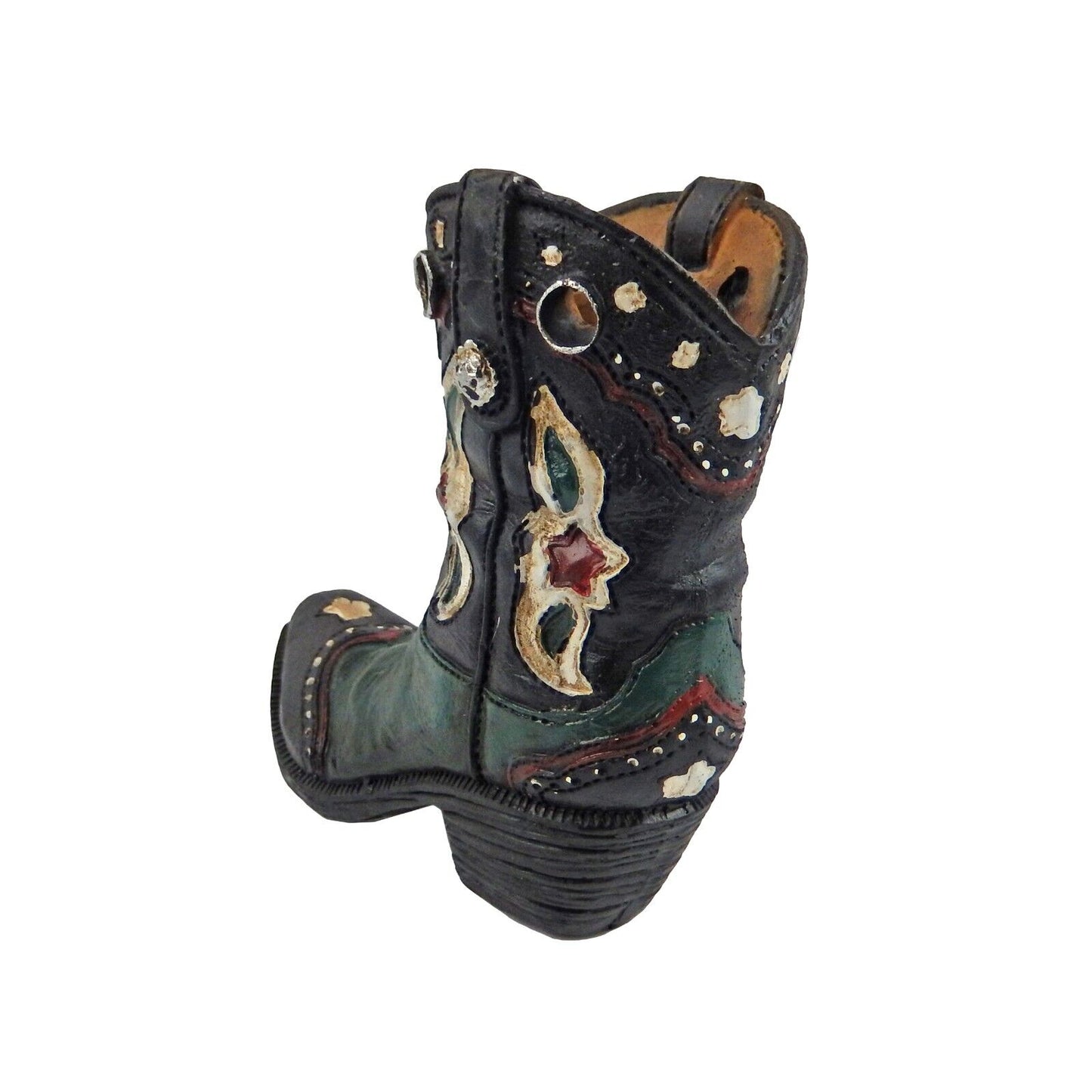 Rustic Mini Texas Tiny Cowboy Boot Vase Toothpick Pen Holder 4.5 inch Tall