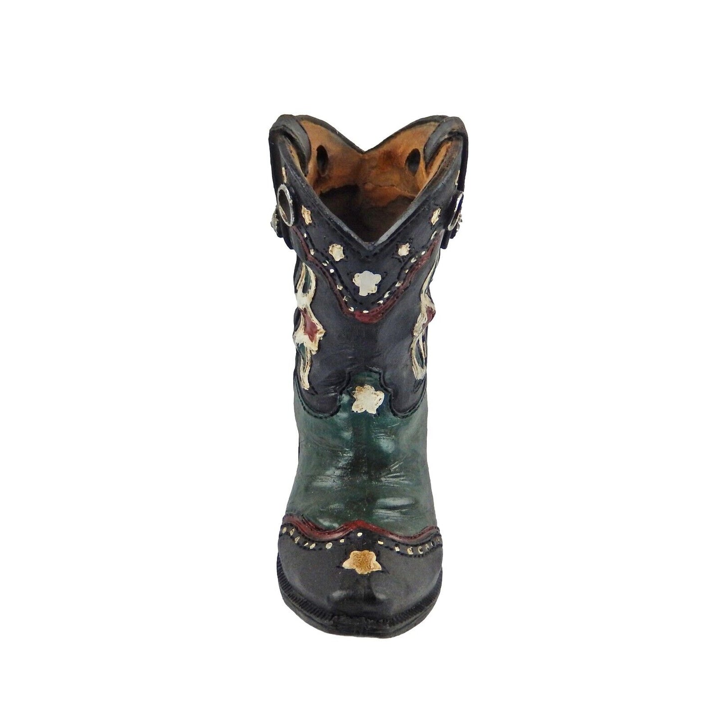 Rustic Mini Texas Tiny Cowboy Boot Vase Toothpick Pen Holder 4.5 inch Tall
