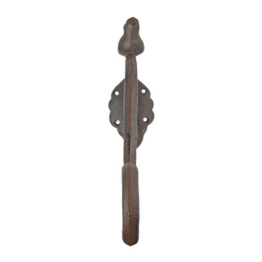 Cast Iron Bird Plant Hanger Hook Vines Scrolls Bracket Rustic Brown 10.5 inch