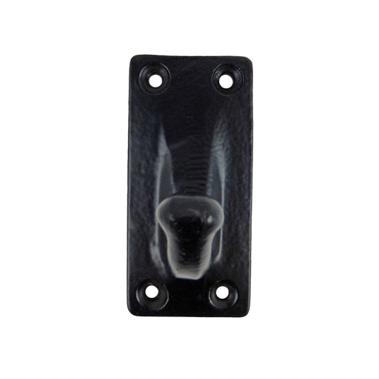 Black Cast Iron Farmhouse Single Wall Hook Key Coat Towel Hanger Powder Coated