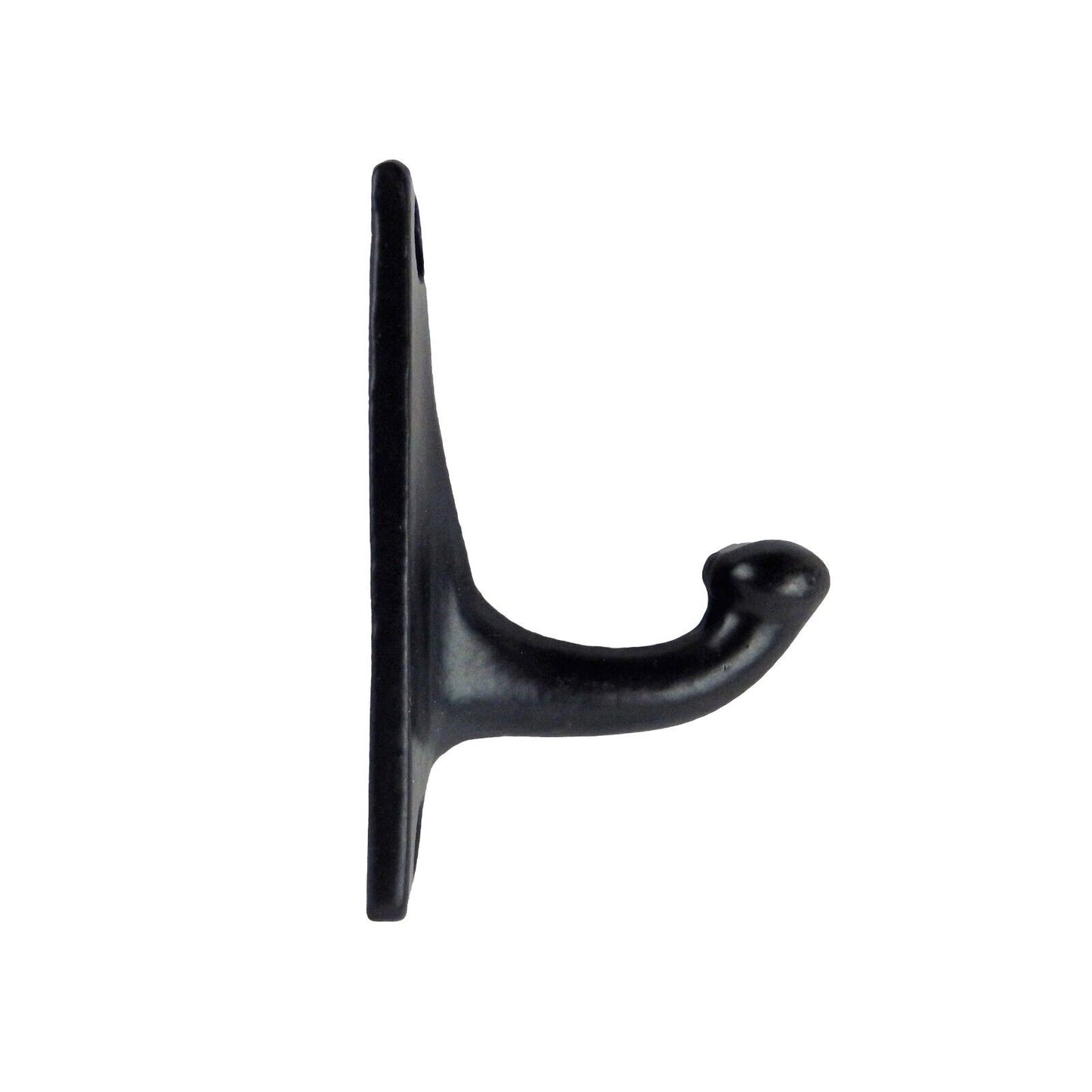 Black Cast Iron Farmhouse Single Wall Hook Key Coat Towel Hanger Powder Coated