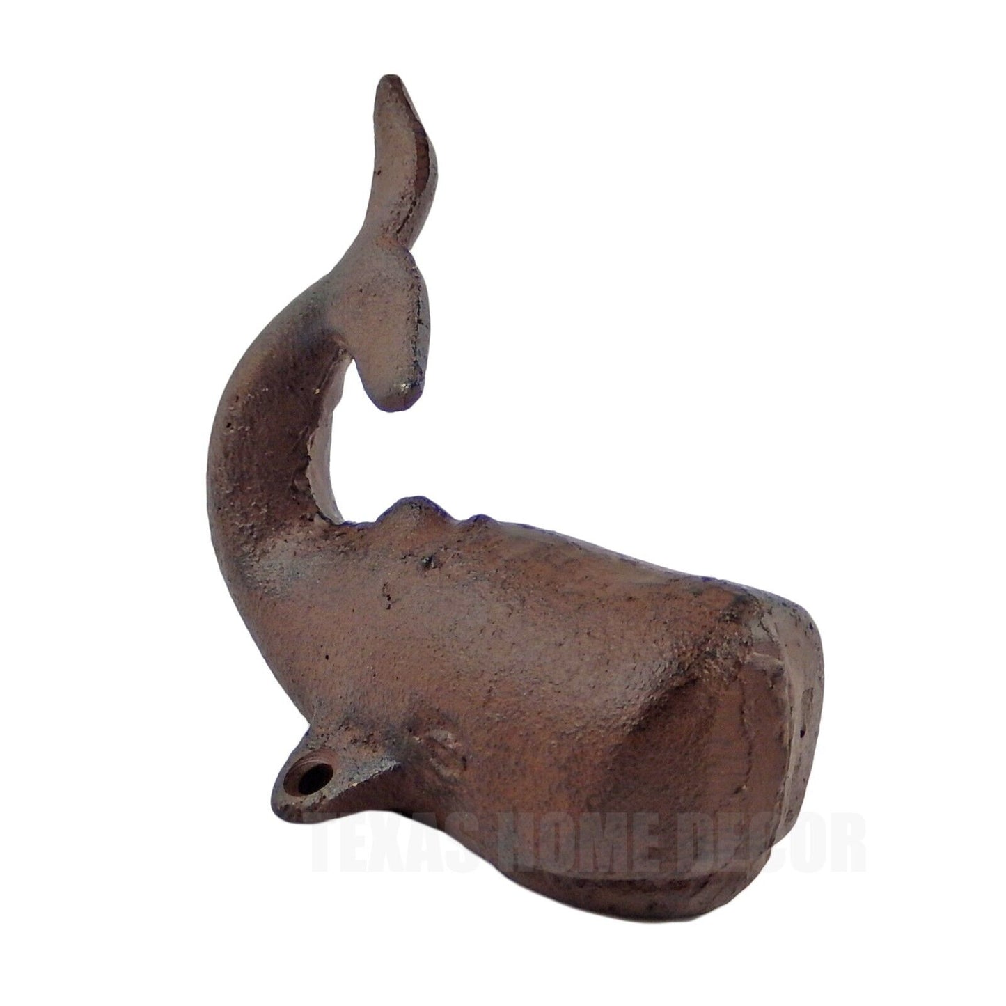 Cast Iron Whale Tail Wall Hook Coat Towel Hanger Rustic Nautical Beach Decor