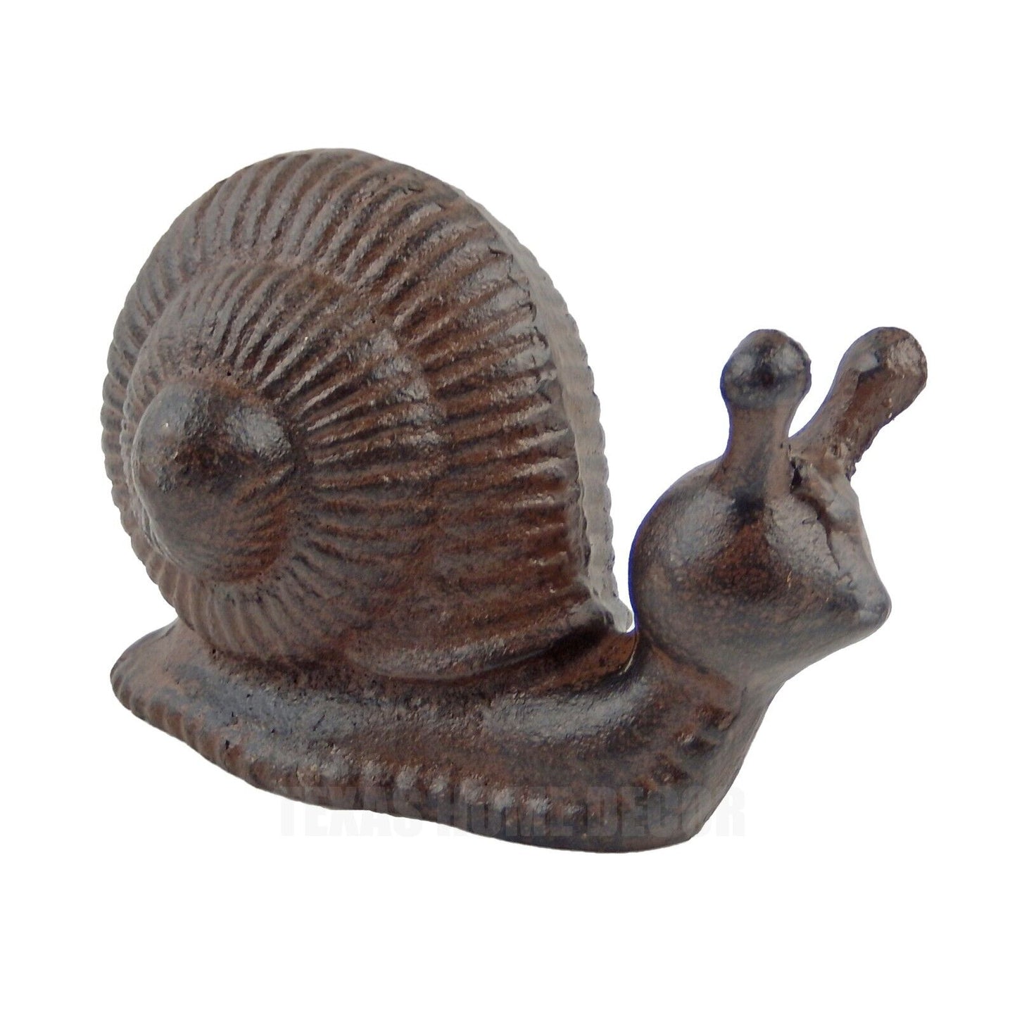 Cast Iron Snail Garden Figurine Statue Heavy Duty Rustic Antique Style 5 in