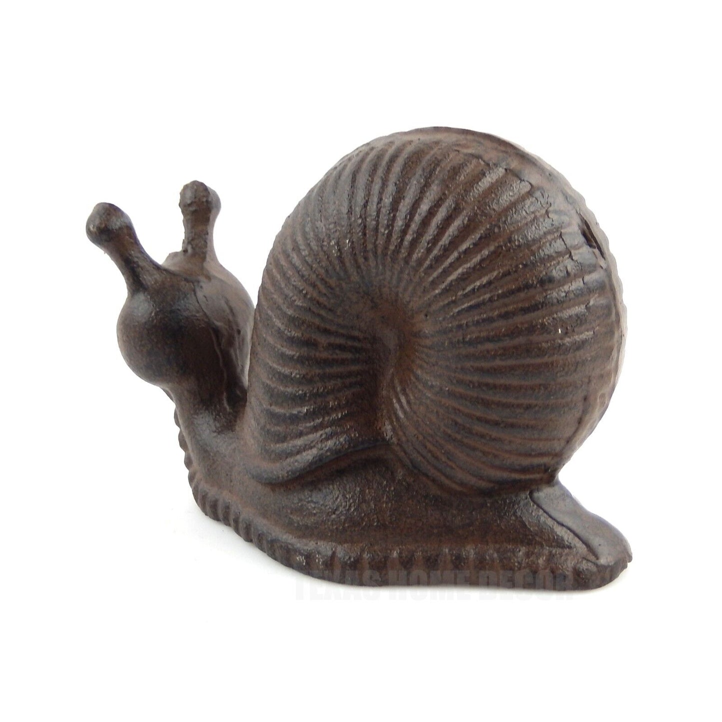 Cast Iron Snail Garden Figurine Statue Heavy Duty Rustic Antique Style 5 in