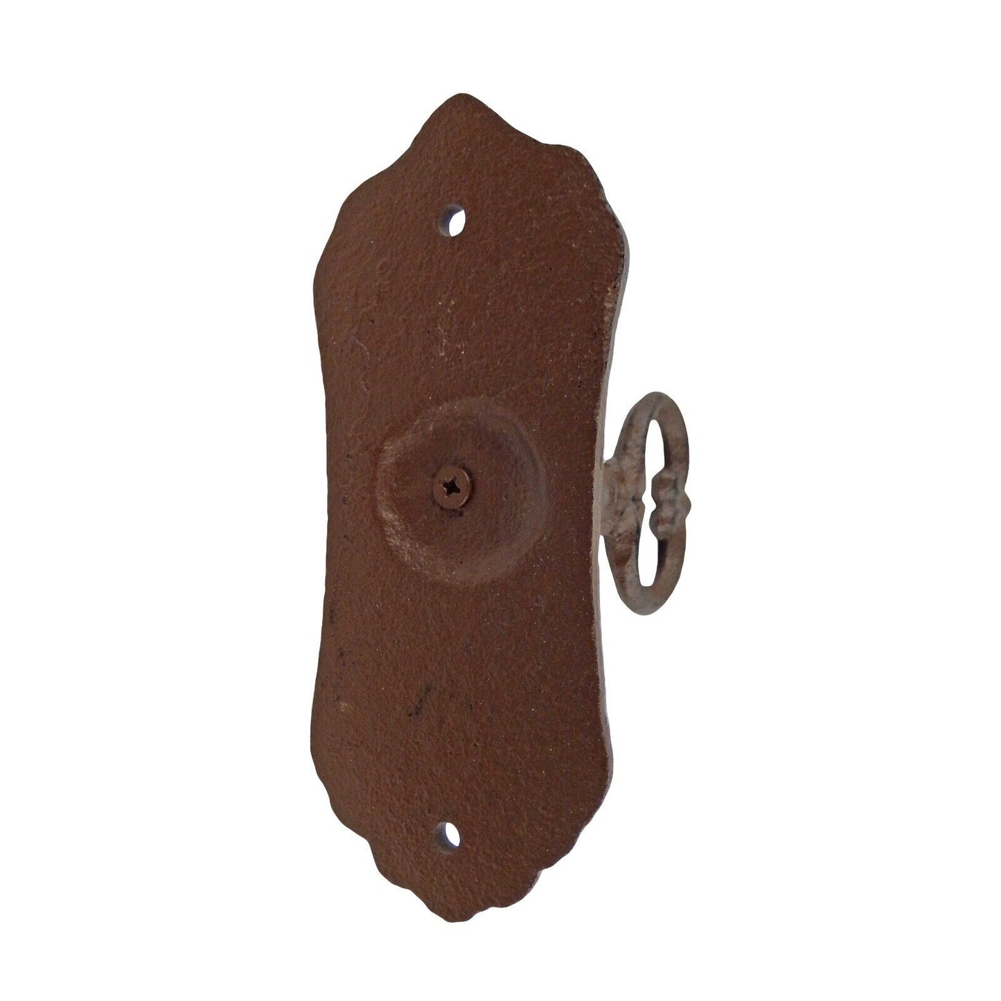 Cast Iron Skeleton Key in Lock Wall or Door Hook Towel Coat Hanger Rustic Brown