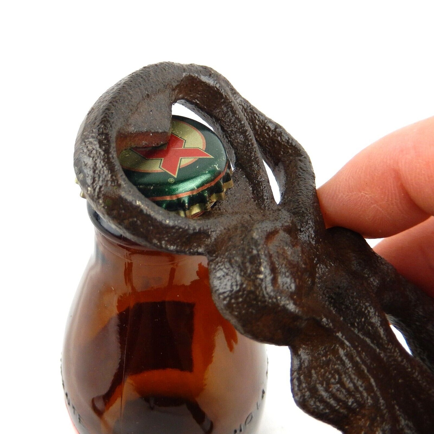 Nautical Cast Iron Mermaid Handheld Beer Soda Bottle Opener Rustic Brown 5.5 in