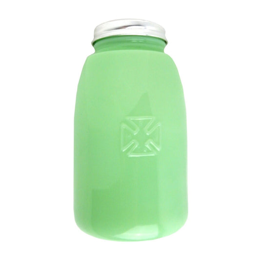 Jadeite Green Depression Style Glass Mason Jar Vintage Style Canister 5.5" Tall