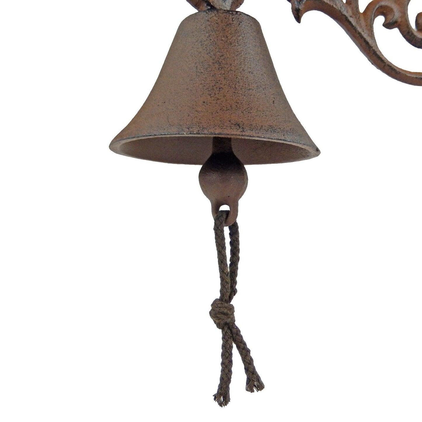 Elegant Scrolls Horse Cast Iron Farm Dinner Bell Wall or Post Mounted Rustic