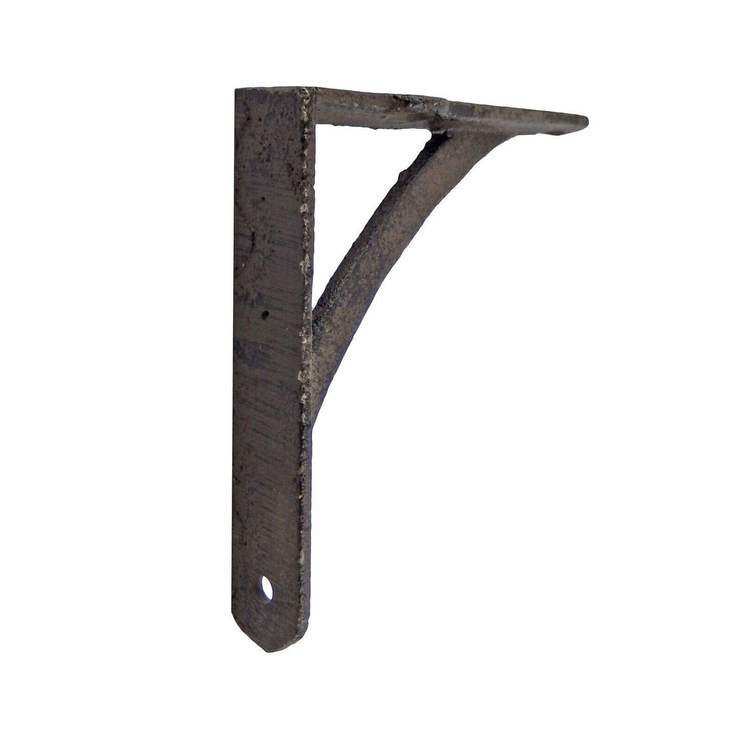 2 Small Simple Cast Iron Shelf Brackets Rustic Antique Style Corner Braces 3.75"